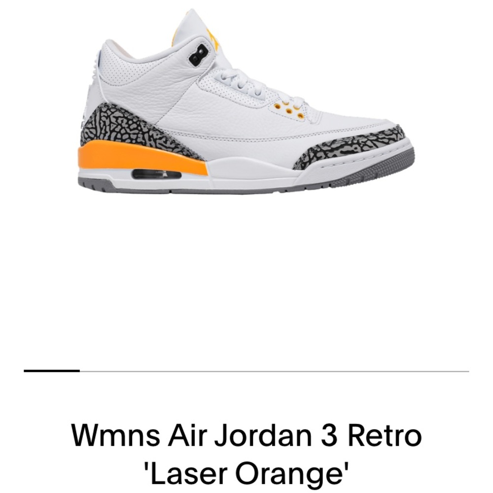 Women’s Jordan 3 retro “Laser orange”